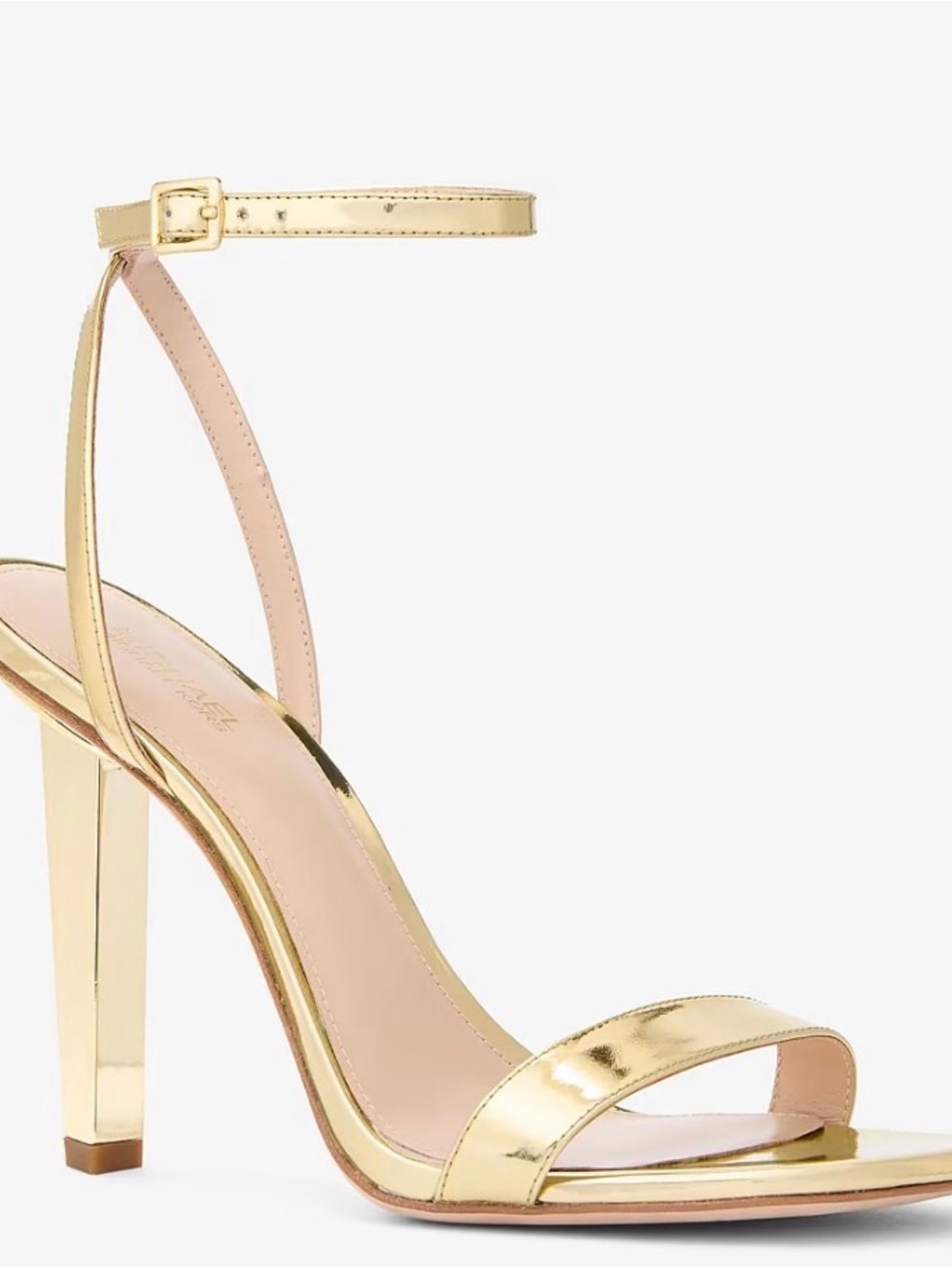 Michael Kors Gold Ankle-Strap High Heel Sandals